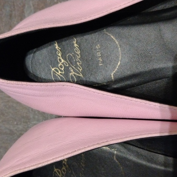 Roger Vivier Gold Buckle Pastel soda orange and pink ballet flats size 36.5 - Picture 4 of 16